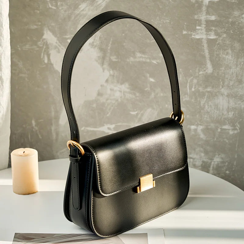 Cowhide Women's Bag 2024 New Genuine Leather Fashion Women Shoulder Bags High Quality Luxury Female Crossbody Bag 2126