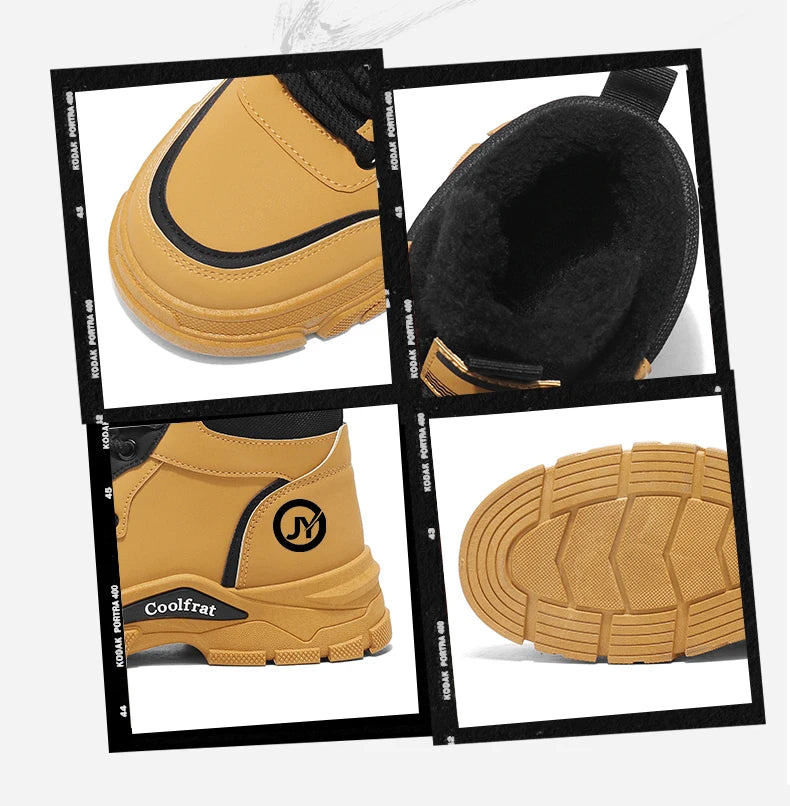 Mens Boots Casual Shoes Winter Platform Leather Designer Luxury Chelsea Cowboy Outdoor Work Safety Ankle Sneakers 2025