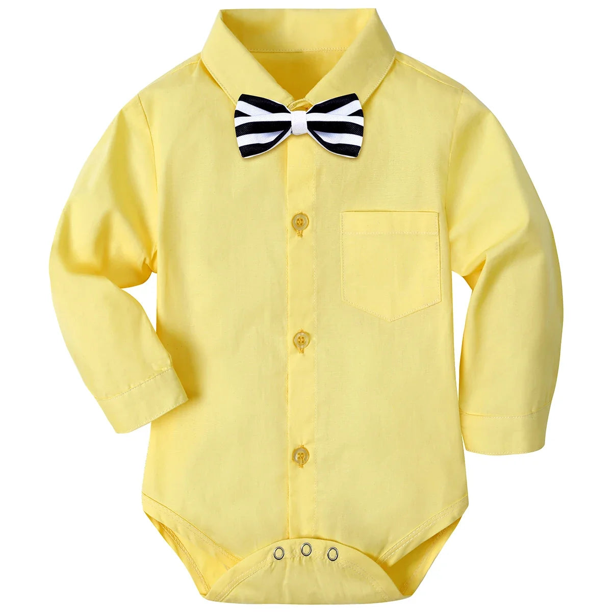 Baby Boys Dress Shirt Newborn Baptism Bodysuit Infant Wedding Christening Chritmas Formal One Piece Gentlemen Party Rompers