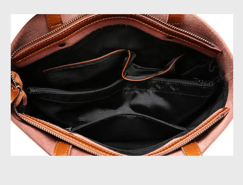 2024 Office Hand Shoulder Bags For Women Tote Cow Leather Bag Ladies Genuine Leather Handbags Big Women Bag Large Vintage Female
