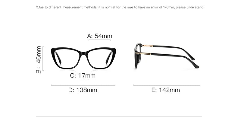 Simple Classic Butterfly Personalized Design Women's Anti-Blue Light Reading Glasses Customizable Prescription  PFD2233