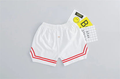 Children Cotton Clothes Baby Boys Sport Set Sport BasketBall O-Neck T-shirt Shorts 2Pcs/sets Infant Fashion Toddler Tracksuits