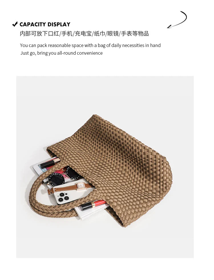 Women's bag Premium Handwoven Nylon Shoulder Bag with Luxurious Finish Women Shoulder Bags