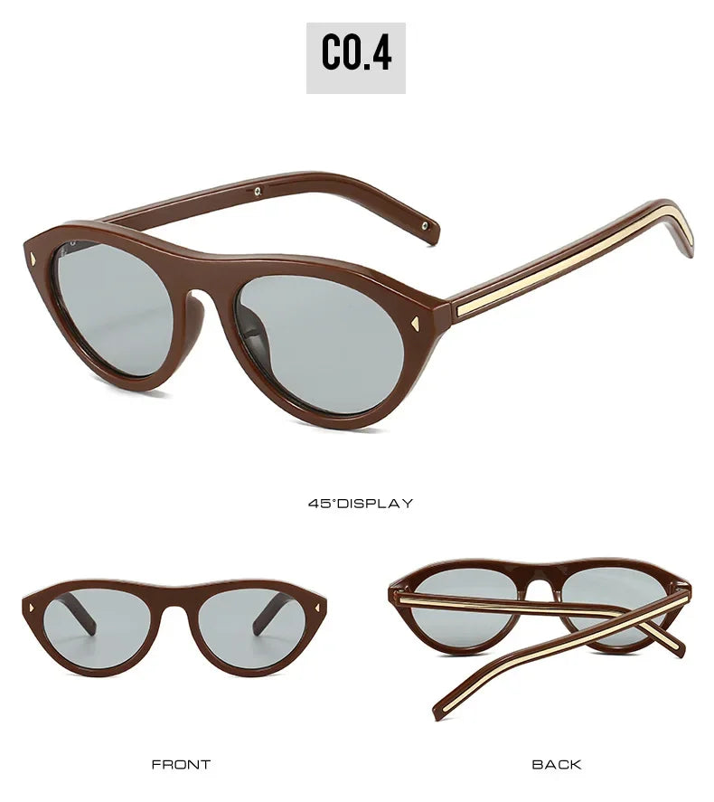 Top Selling cat eye sunglasses for women vintage small frame gradient uv400 sun glasses men retro hip hop driving shades
