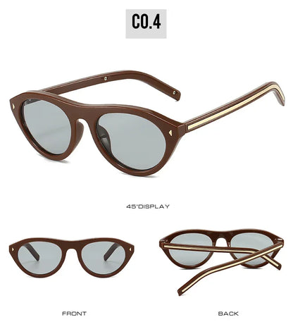 Top Selling cat eye sunglasses for women vintage small frame gradient uv400 sun glasses men retro hip hop driving shades