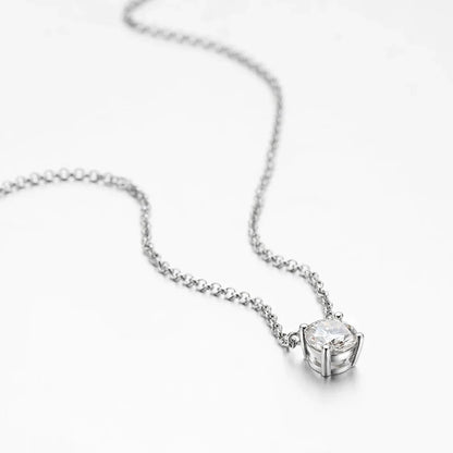 Luxury 1/2/3/5CT Real D Color Moissanite Pendant Necklace For Women Men 925 Silver Plated 18K Bridal Neck Fine Jewelry Gift