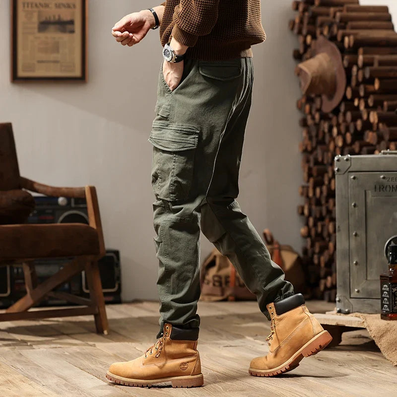 New Men Fashion Military Cargo Army Pants Slim Regualr Straight Fit Cotton Multi Color Camouflage Green Yellow Trousers BL7606