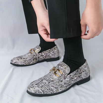 Leather Shoes Men's Business Shoes Luxury Brand Loafers Dress Moccasins Breathable Slip on Black Driving Shoes Male Formal Shoes