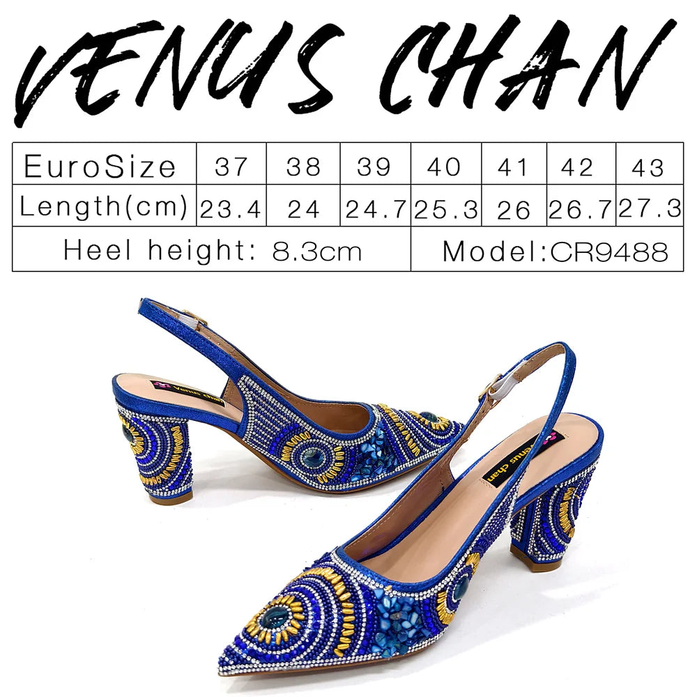 Elegant Italian Design Women's Party Shoes With Matching Handbag - Perfect for Hot African Weddings Stylish Heels and Bag Set