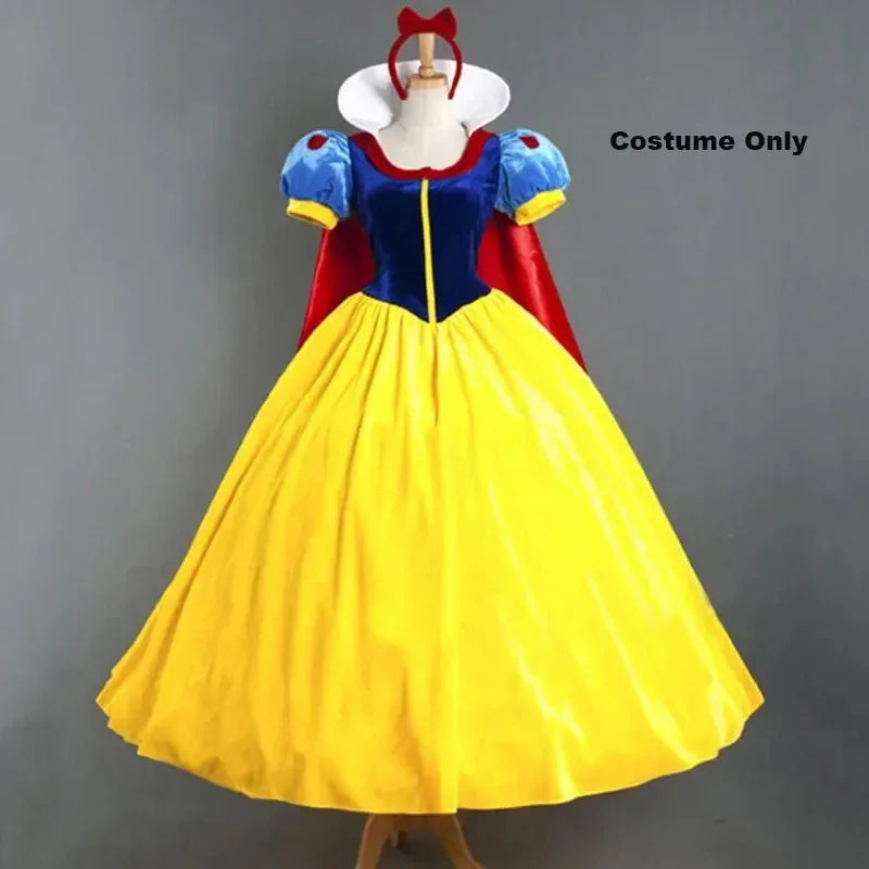 Adult Cosplay Dress Snow White Girl Princess Dress Women Adult Cartoon Princess Snow White Halloween Party Costume