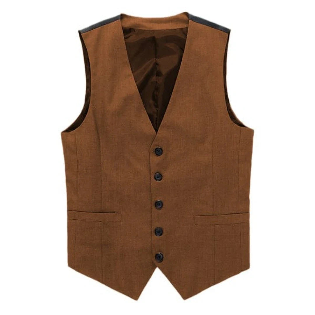 Men Vest Gray V Neck Single Button Solid Waistcoat For Wedding Birthday Banquet Party Business Work Daily Men Suit Vest ﻿