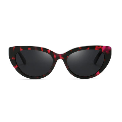Retro Polarized Sunglasses Women Vintage Shades UV400 Protection Fashion Cat Eye Acetate Sun Glasses Trendy