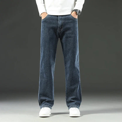 2026 New Y2K  Autumn and Winter Baggy  Jeans Men's  Loose Straight Wide-leg Business Trousers Mens Clothing