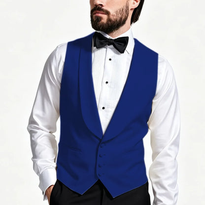 Men Vest Ivory With Lapel Single Breasted Solid Waistcoat For Wedding Banquet Business Work Office Casual Daily Men Suit Vest