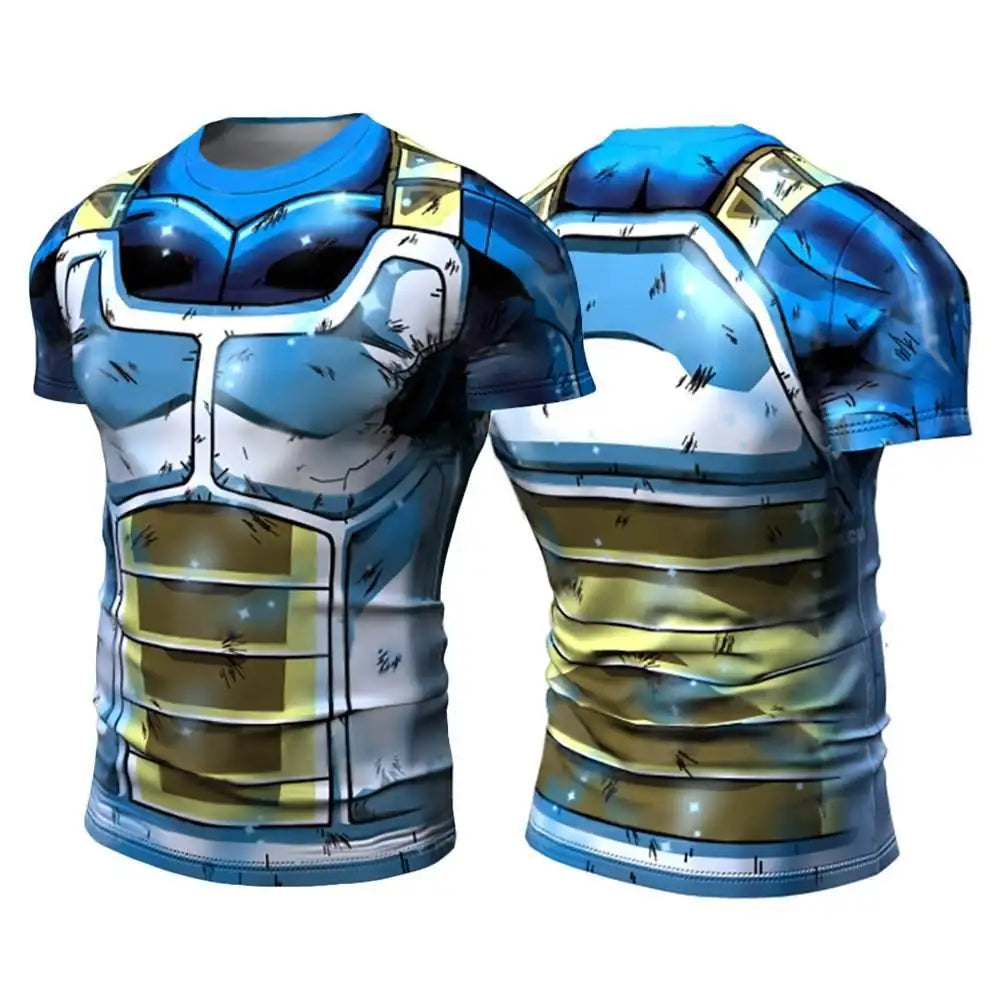 2026 Summer Dragon Ball Vegeta Saiyan Armor 3D Print Oversized Crew Neck T-Shirt High Quality Anime Streetwear Y2K Casual Tops