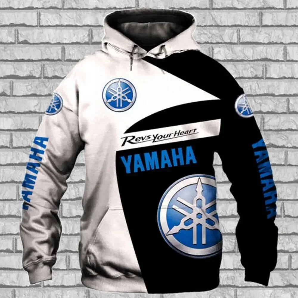 men's 3D printed motorcycle hooded pullover shirt, suitable for street wear and motorcycle riding