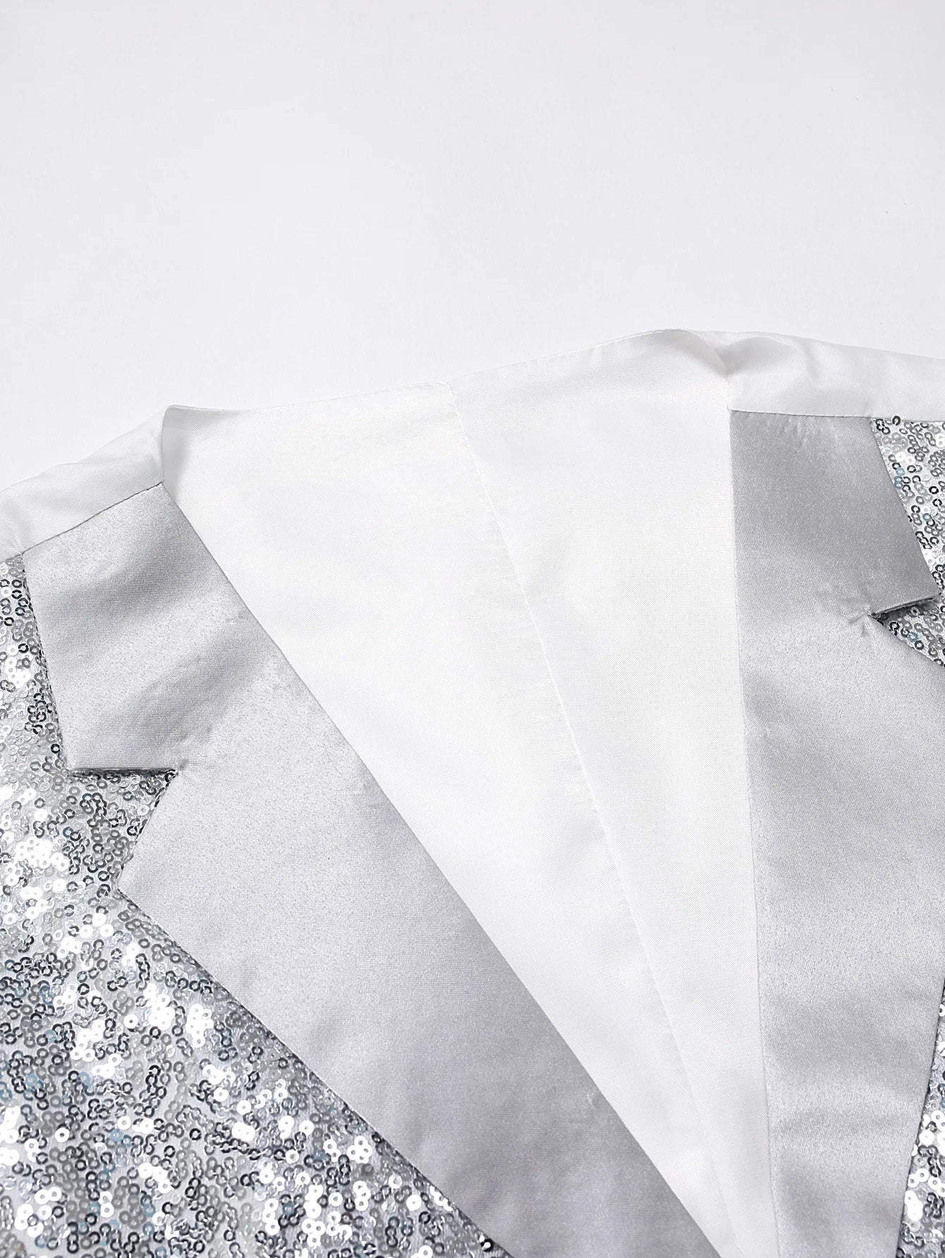 2026 New Black Men's Shiny Sequin Suit Collar Sleeveless Vest, Wedding/Party/Stage Performance, Gold or Silver Optional