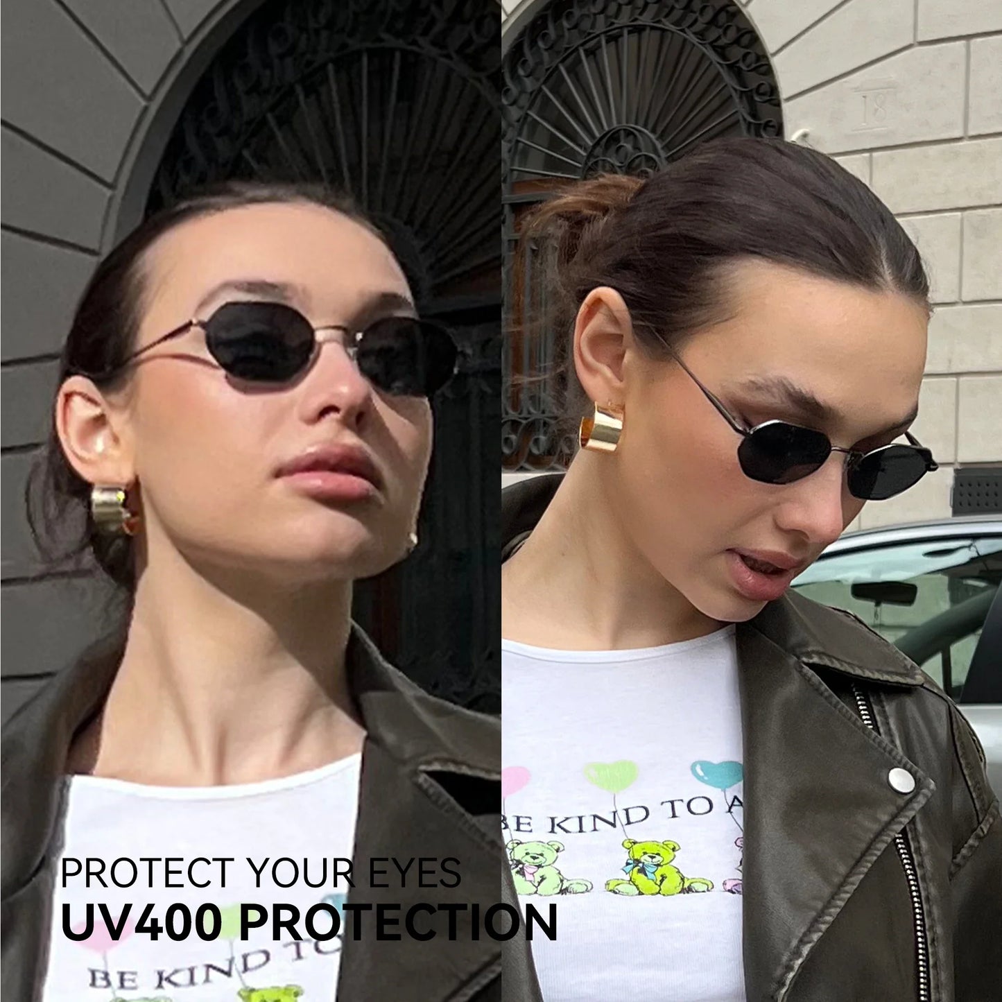 Retro Small Polygon Polarized Sunglasses Women Metal UV400 Sun Glasses Men Anti-Glare UV400 Goggles Driving Eyewear