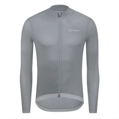 Men Windproof Waterproof Long Sleeve Cycling Jacket YKK Double Zipper Breathable MTB Bike Clothing Tops Pro Team Jersey