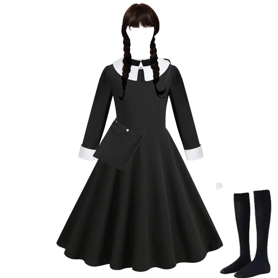 Halloween Dress Girl Costume for Girls Black Dress
