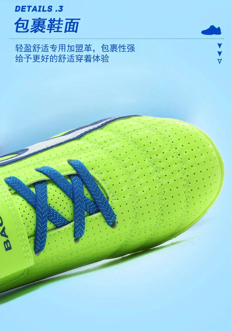Kids Soccer Shoes Boys Grils Football Boots Non-Slip Training Indoor Outdoor Unisex Athletic Shoes Breathable Ultralight Sports