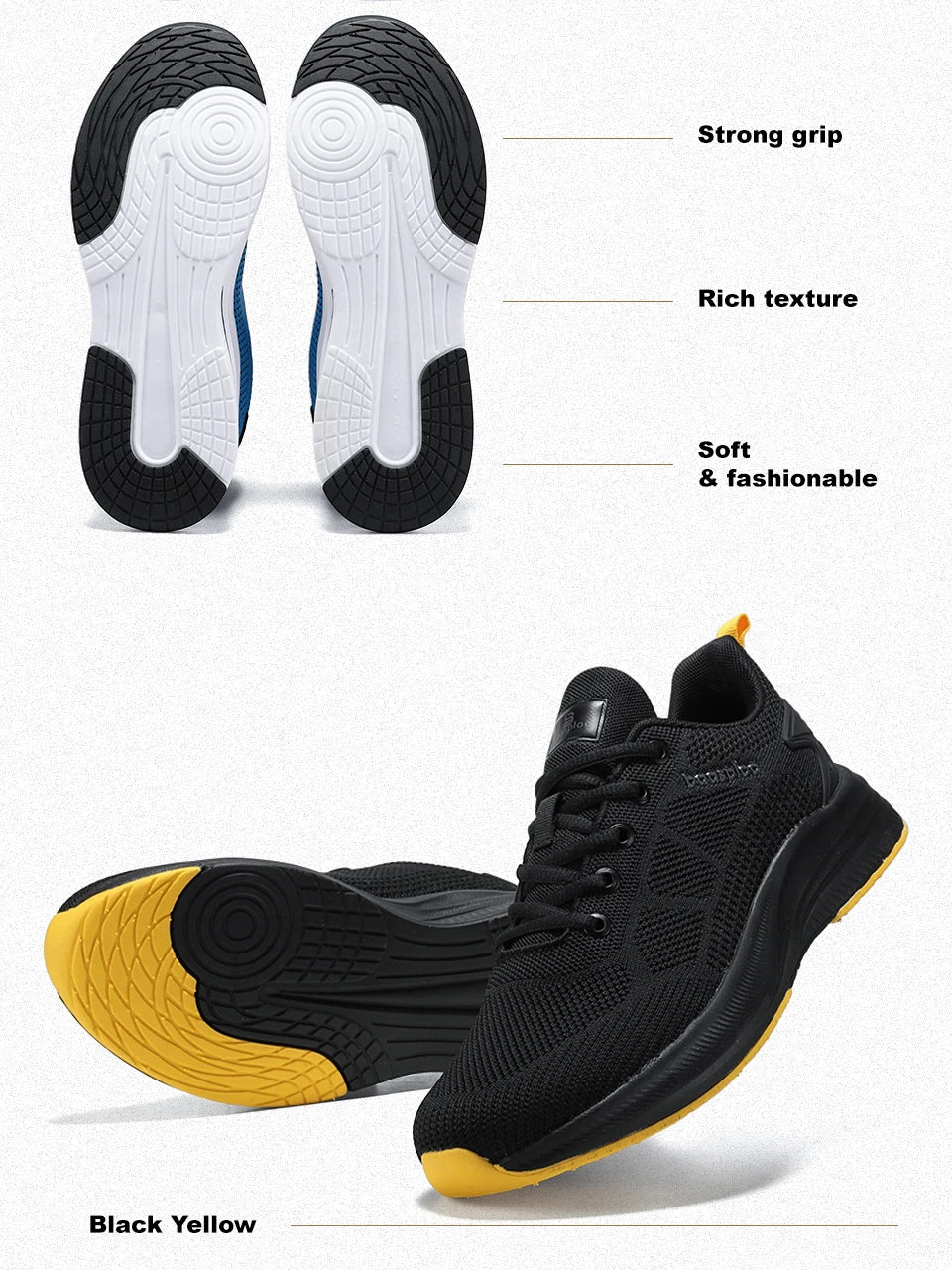 Men Running Shoes Brand Male Designer Mesh Casual Sneakers Lightweight Lace-Up New Male Outdoor Sports Tennis Shoe