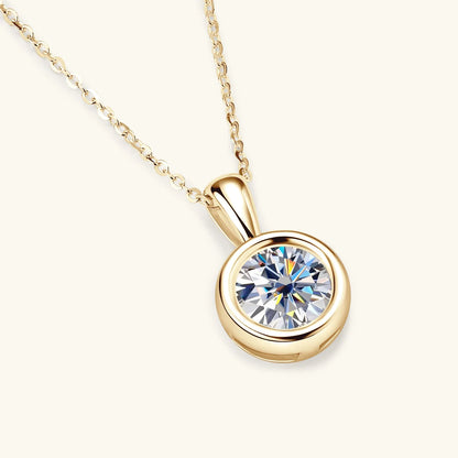 GRA Certified 2CT Moissanite Pendant Necklaces 925 Sterling Silver Solitaire Necklace Chain For Women Jewellry Gift