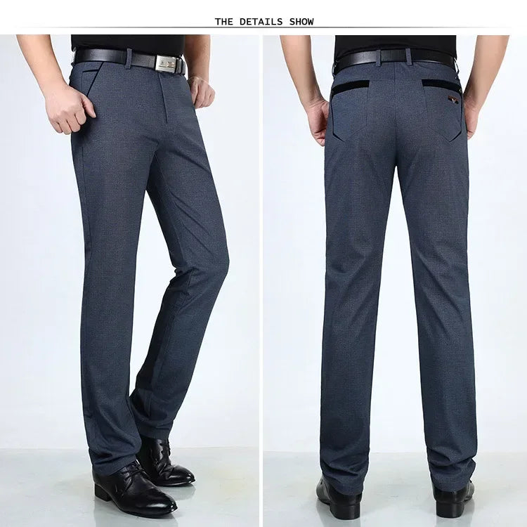 Men's Suit Pants High Quality Summer Men Dress Pants Straight Business Mens Formal Pants Big Size Classical Trousers