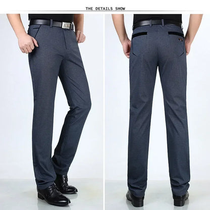 Men's Suit Pants High Quality Summer Men Dress Pants Straight Business Mens Formal Pants Big Size Classical Trousers
