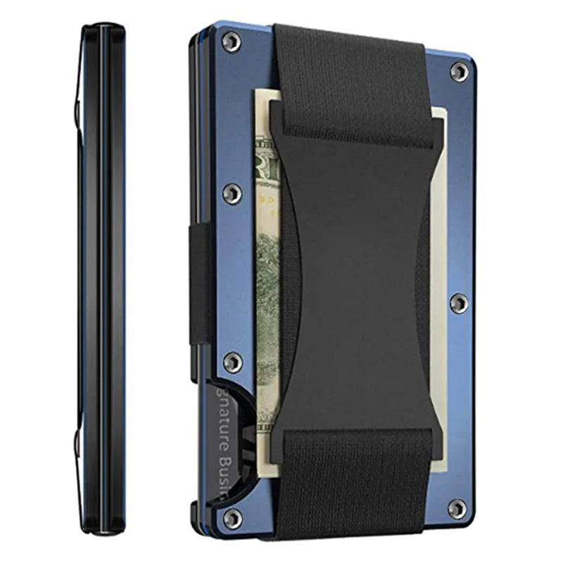 Étui portefeuille mini slim en fibre de carbone forgée, organisateur pour homme, Cartera Tarjetero Hombre, porte-cartes de crédit, cadeau de luxe