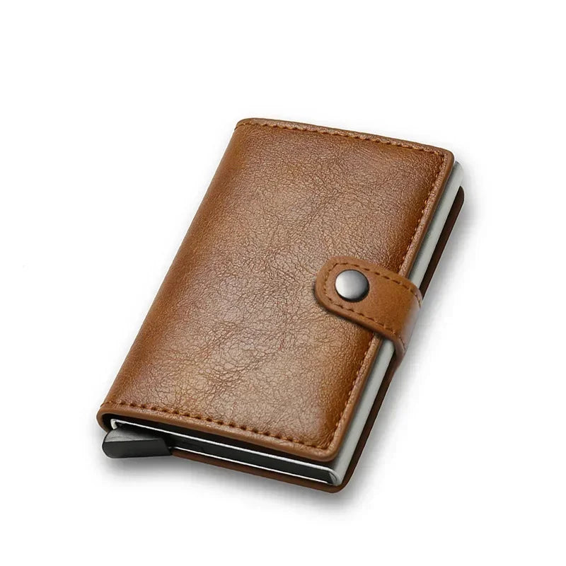 Carbon Fiber Credit Card Holder Wallet Money Bag Luxury Men Rfid Smart Metal Cardholder Case Slim Minimalist Wallet for Men