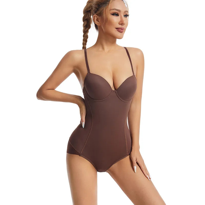 Women Shapewear Bodysuit Steel Boned Corset Tummy Control Slimming Body Shaper