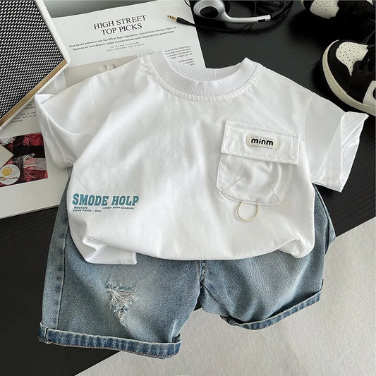 New Summer Infant Boys Clothing For Children Casual T-Shirt Shorts 2Pcs/Set Toddler Baby Girl Clothes Costume Kids Tracksuits