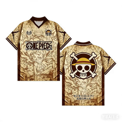 2026 New Bandai Japanese Anime One Piece Straw Hat Pirates Jolly Roger Football Jersey