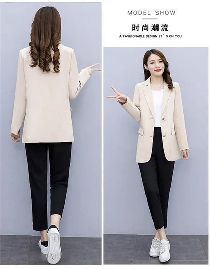 Spring Autumn Office Lady Blazer For Women 2025 Long Sleeve Slim High Quality Blazers Mujer Coats Jacket Winter Clothing Outwear