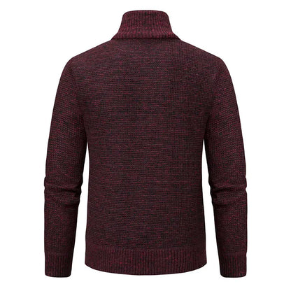 Men Cardigan Sweater Coat 2025 Autumn Winter Korean Warm Thickened Stand Collar Zipper Solid Casual Jacket Fashion Men Clothing
