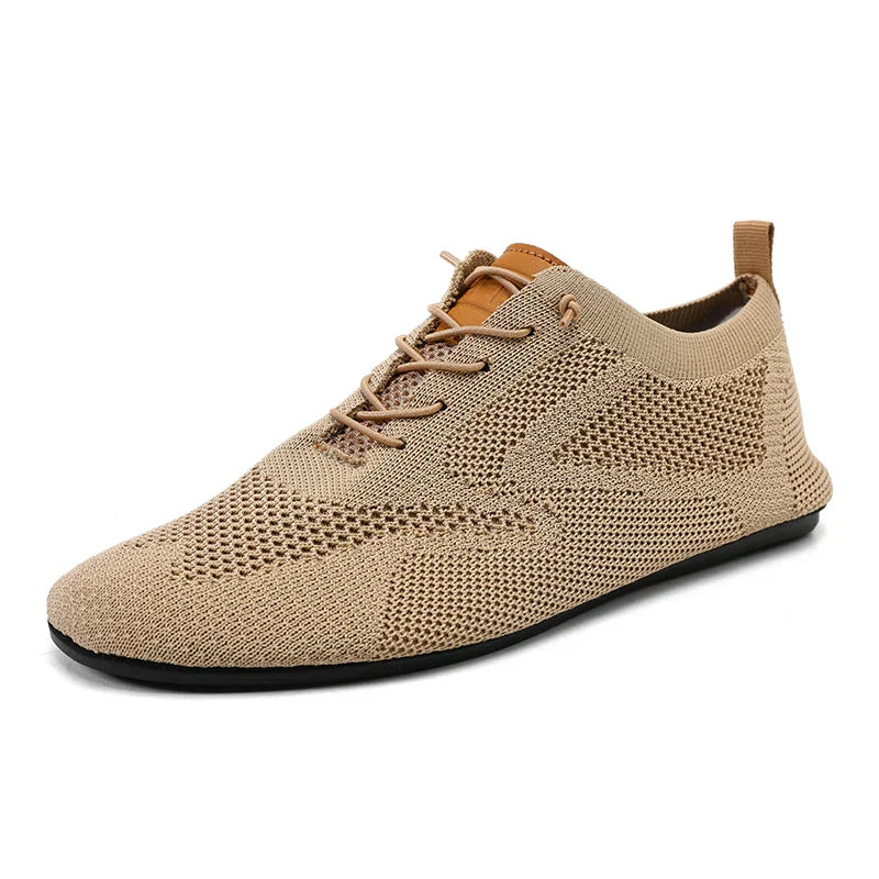 Summer Men Shoes Mesh Flat Outdoor High Quality Walking Shoes Comfortable Lace Up Breathable Non Slip Casual Man Shoe