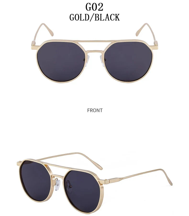 Heavy Metal Sunglasses For Men Round Steampunk Sunglasses Women Trendy Luxe Punk Fashion Glasses Gafas De Sol Hombre Zonnebril