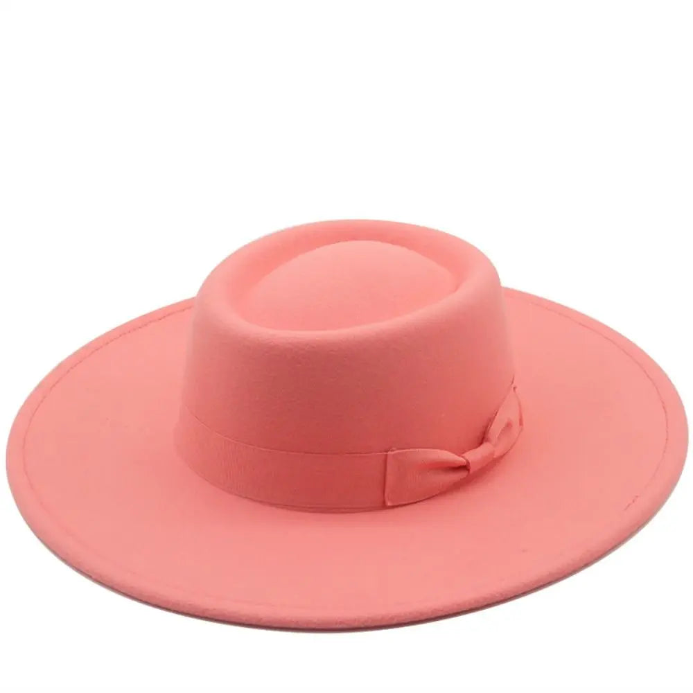 Fashion Retro Bow Ladies Cap Women Bowler Hat Derby Hat Fedora Wide Brim
