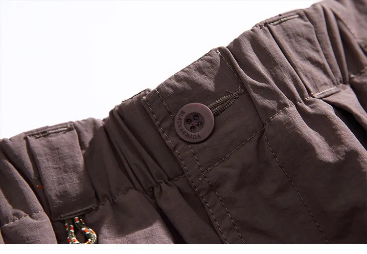 Mens Womens Spring Summer Lightweight Quick Dry Baggy Loose Paratrooper Cargo Pants Outdoor Techwear Multi Pocket Streetwear