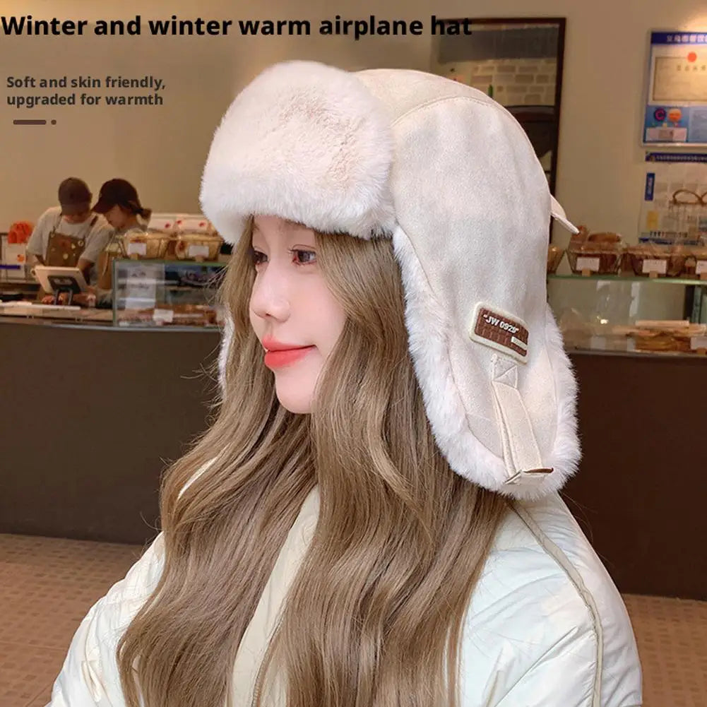 Thick Warm Russian Ushanka Fur Hat Fashion Male Female Winter Hat Black Grey Earflap Ski Russian Cap Bomber Hat Gifts