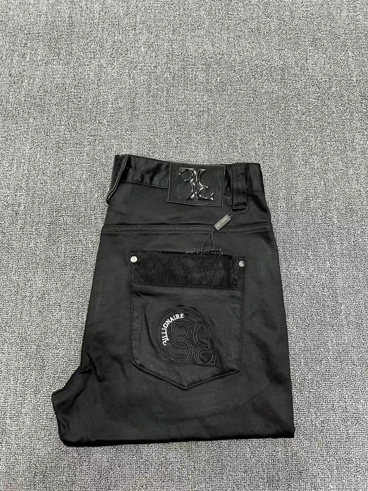 Jeans Men 2026 Spring Summer new fashion Embroidery comfortable elasticity outdoors Big size 34-42 Pants