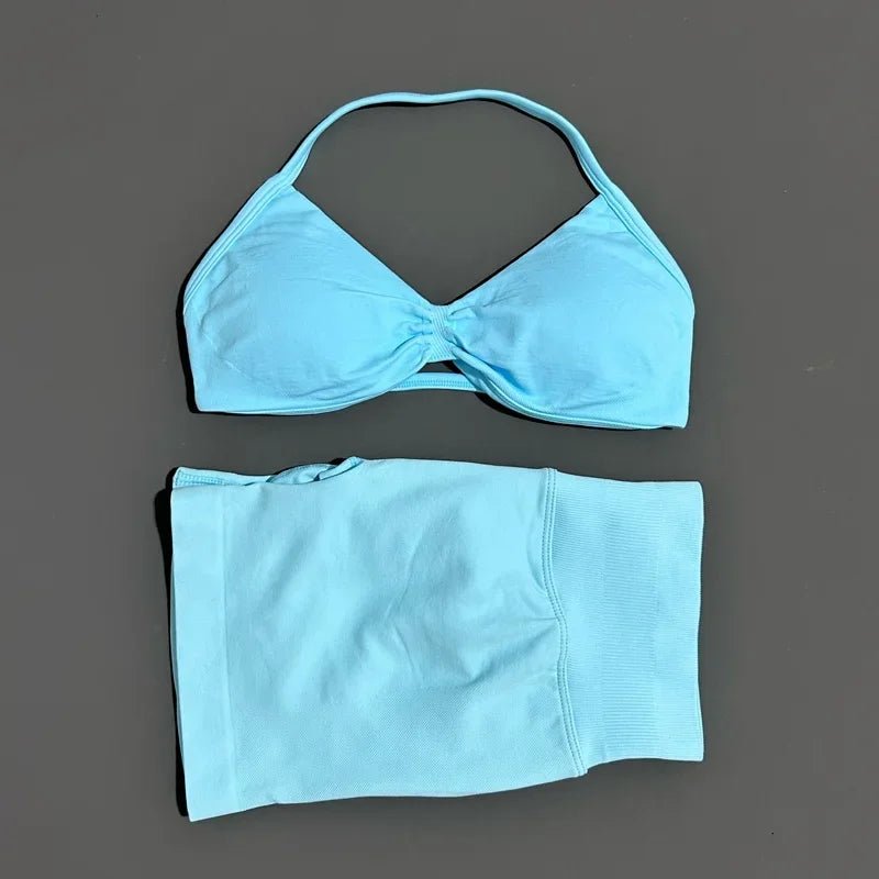 2 Piece Yoga Sets Women  Low Waist Seamless Push Up Bra Scrunch Butt Lift No Digging Comfortable Gym Running Tracksuits