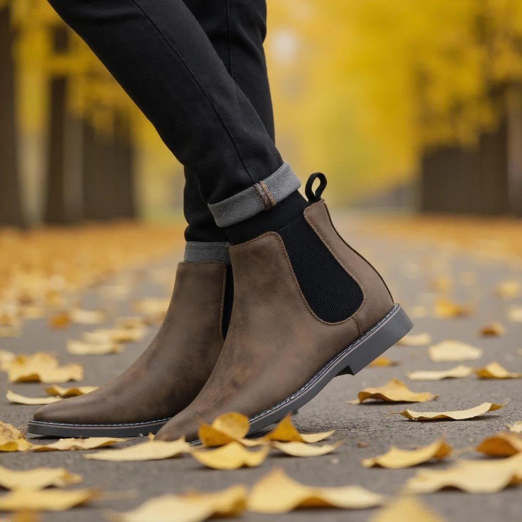 40~46 Men Chelsea Boots Brand Retro Comfortable Fashion Men Boots