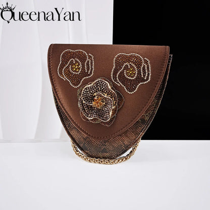 2025 Elegant Lilac Color Women's Heels Handbag Set Rhinestone Embellished Designer Shoes for Weddings Special Events