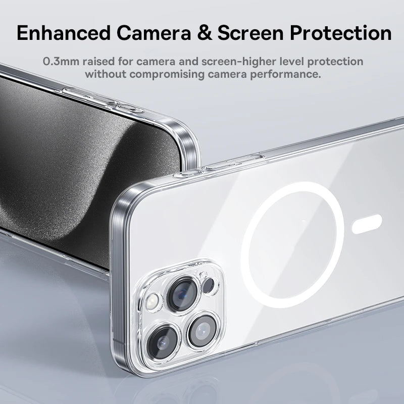 Magnetic Case for iPhone 17 16 15 14 Pro Max for MagSafe Wireless Charging PC Case for iPhone 13 12 11 Pro Max Funda Case