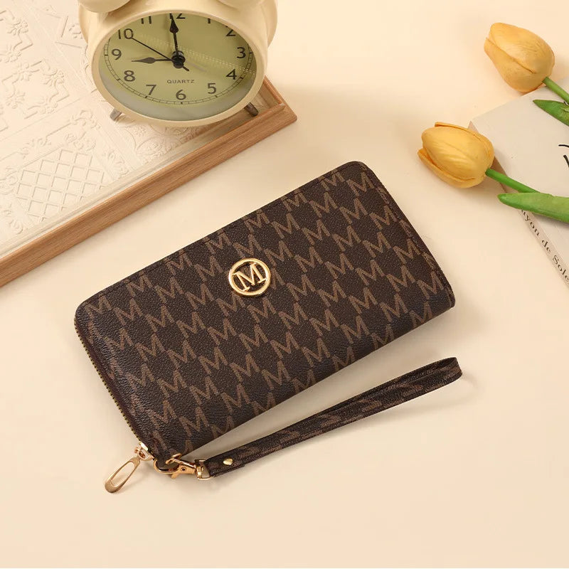 New Zipper Long Wallets Women Men Coin Purses Multi-card Slot Cards Holder Handbags Billfold Wristlet Wallet Clutch Money Bags