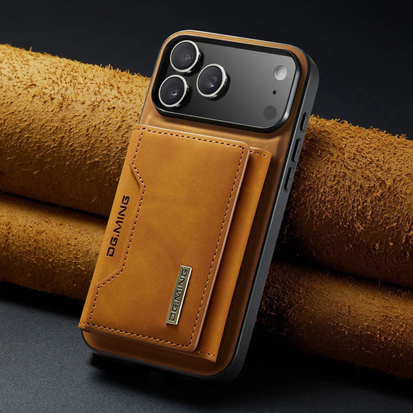 Luxury Leather Phone Case for IPhone 17 Pro Max Air16E 16 14 15 Plus 13 12 11 Pro Max Magnetic Detachable Card Stand Wallet