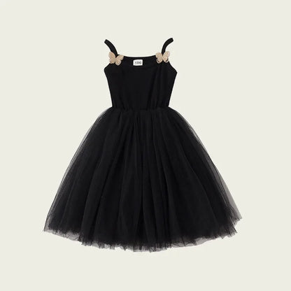 2026 Summer Baby Girls Kids Cute Tutu Sling Dress Sleeveless Tulle Birthday Party Vestido Ballet Princess Dress Children Clothes