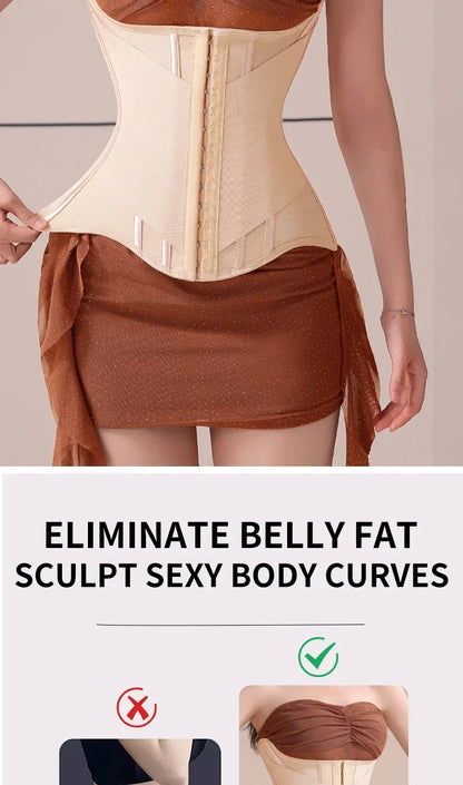 U-shaped Waist Trainer Corset Women Buttoned Shapers Breast Lifted Waist Trainer Steel Bone Slimming Womens Body Shapewear